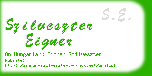 szilveszter eigner business card